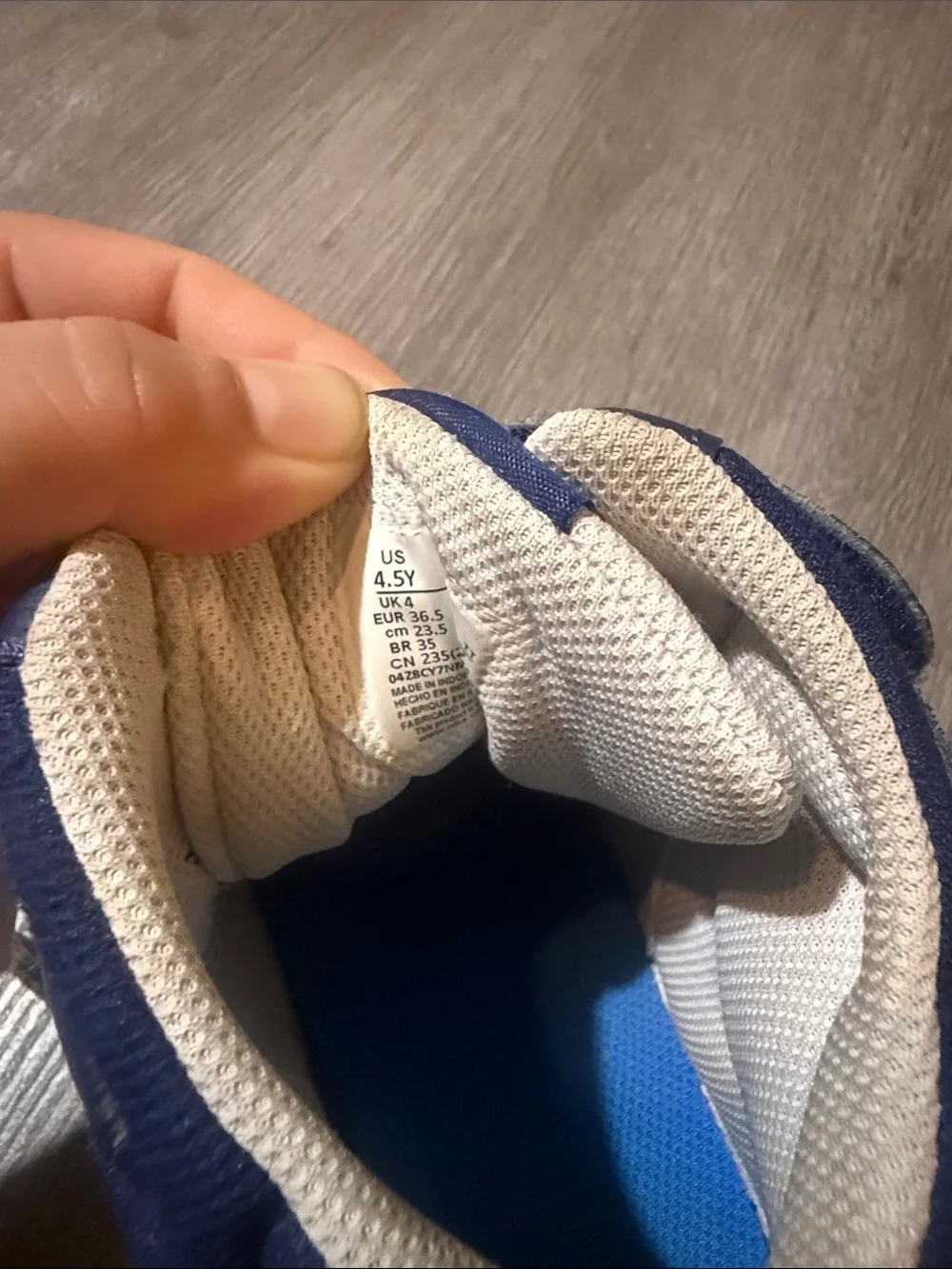 Nike Kids Mid-Top Sneakers - White and Navy Blue